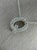 .36CT ROUND DIAMOND 14KT WHITE GOLD CLASSIC "Q" INITIAL FLOATING PENDANT #18300