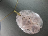 ANTIQUE EXTRA LARGE AAA PINK QUARTZ 14K YELLOW GOLD 3D HANDCARVED PENDANT #27748