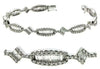 3.85CT DIAMOND 14KT WHITE GOLD ROUND & BAGUETTE CLASSIC ETERNITY TENNIS BRACELET
