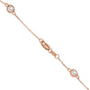 ESTATE 2.0CT DIAMOND 14KT ROSE GOLD 3D ROUND CLASSIC BY THE YARD LOVE NECKLACE