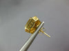 .53CT DIAMOND & AAA YELLOW TOPAZ 14KT 2 TONE GOLD CUSHION FILIGREE STUD EARRINGS