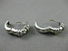 ESTATE .15CT DIAMOND 14KT WHITE GOLD HUGGIE ETOILE EARRINGS BEAUTIFUL!! #9279