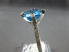 LARGE 6.92CT DIAMOND & AAA BLUE TOPAZ 14KT WHITE GOLD 3D OVAL & ROUND FUN RING
