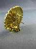 ANTIQUE LARGE 1.0CT ROUND DIAMOND 18KT GOLD CLASSIC SHELL EARRINGS E VVS #2241