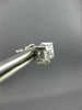 1.03CT DIAMOND 14K WHITE GOLD 3D CLASSIC PRINCESS SOLITAIRE STUD EARRINGS #25789