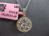 ESTATE LARGE 1.21CT DIAMOND 14KT YELLOW GOLD ROUND CLUSTER HALO FLOATING PENDANT