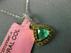 .69CT WHITE & FANCY YELLOW DIAMONDS & EMERALD 18K YELLOW GOLD TRILLION PENDANT