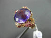 ANTIQUE EXTRA LARGE 12.14CT MULTI COLOR DIAMOND & GEMSTONES 18KT ROSE GOLD RING