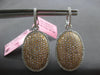 LARGE 3.61CT WHITE & PINK DIAMOND 18KT WHITE & ROSE GOLD OVAL HALO FUN EARRINGS