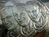 LANDING ON THE MOON E.ALDRIN N.ARMSTRONG M.COLLINS SILVER COIN 925 #22195