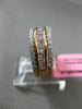 ESTATE WIDE 1.15CT WHITE & PINK DIAMOND 18KT WHITE & ROSE GOLD ANNIVERSARY RING