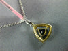 .91CT WHITE & FANCY YELLOW DIAMONDS & AAA SAPPHIRE 18KT GOLD 3D TRILLION PENDANT
