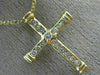 ESTATE .35CT DIAMOND 14KT YELLOW GOLD 3D CLASSIC CHANNEL CROSS FLOATING PENDANT