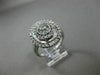 ESTATE LARGE 1.26CT DIAMOND 14KT WHITE GOLD 3D ETOILE OVAL DOUBLE HALO LOVE RING