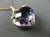 LARGE 10.15CT DIAMOND & AAA AMETHYST 14K WHITE & ROSE GOLD HEART PENDANT #226473