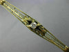 ANTIQUE LARGE .4CT OLD MINE DIAMOND 14K YELLOW GOLD FILIGREE VICTORIAN PIN 26164