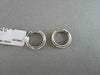 ESTATE .51CT DIAMOND 14KT WHITE GOLD 3D CLASSIC PAVE HOOP HUGGIE LOVE EARRINGS