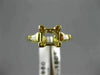 ESTATE .15CT DIAMOND 14KT YELLOW GOLD 3D SQUARE SEMI MOUNT ENGAGEMENT RING #6096