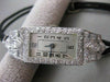 ANTIQUE LARGE 1.72CTW EURO MINE CUT DIAMOND PLATINUM DECO MECHANICAL WATCH #2584