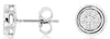 ESTATE .33CT DIAMOND 14KT WHITE GOLD 3D ROUND CLUSTER FLOWER BEZEL STUD EARRINGS