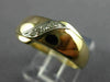 ESTATE .05CT DIAMOND 14KT WHITE & YELLOW GOLD MENS WEDDING RING BAND#22004