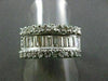 ANTIQUE WIDE 1.82CT DIAMOND BAGUETTE & ROUND 14KT W GOLD ANNIVERSARY RING #2137
