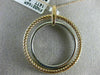 ESTATE .67CT DIAMOND 14KT TWO TONE GOLD 3D CIRCLE OF LIFE ROPE FLOATING PENDANT