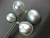 MASSIVE 4.35CT DIAMOND AAA SAPPHIRE & SOUTH SEA PEARL 18K WHITE GOLD 3D EARRINGS