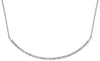 ESTATE .25CT DIAMOND 14KT WHITE GOLD 3D CLASSIC SMILEY FACE BAR LOVE NECKLACE