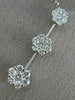 ESTATE 1.27CT DIAMOND 14KT WHITE GOLD FLOWER PAST PRESENT FUTURE PENDANT #19674