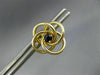 ESTATE .25CT AAA SAPPHIRE 14KT YELLOW GOLD 3D LOVE KNOT STUD EARRINGS #20858