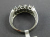 ANTIQUE WIDE .38CT DIAMOND 14KT WHITE GOLD DOUBLE ROW ANNIVERSARY RING #18803