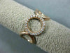 ESTATE WIDE .14CT DIAMOND 14KT ROSE GOLD 3D MULTI CIRCLE INFINITY OPEN LOVE RING