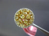 GIA LARGE 2.87CT WHITE & FANCY YELLOW DIAMOND 18KT TWO TONE GOLD 3D CLUSTER RING