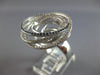 LARGE 1.01CT DIAMOND & AAA SAPPHIRE 14K WHITE GOLD 3D CIRCULAR INTERTWINING RING