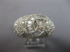 LARGE 5.12CT DIAMOND 18KT WHITE GOLD ROUND & BAGUETTE CRISS CROSS INFINITY RING