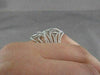 ANTIQUE WIDE FILIGREE 1.43CTW DIAMOND 18KT W GOLD RING