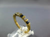ESTATE .67CT DIAMOND & AAA SAPPHIRE 14KT YELLOW GOLD 3D 7 STONE ENGAGEMENT RING