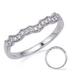.15CT ROUND DIAMOND 14K WHITE GOLD 3D FILIGREE V SHAPED WEDDING ANNIVERSARY RING