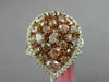 LARGE 2.67CT WHITE & PINK DIAMOND 18K WHITE & ROSE GOLD 3D HALO ANNIVERSARY RING