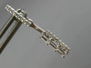 ESTATE .31CT ROUND & BAGUETTE DIAMOND 14KT WHITE GOLD ELONGATED HANGING EARRINGS