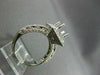 ESTATE .80CT DIAMOND 14K WHITE GOLD SQUARE HALO SEMI MOUNT ENGAGEMENT RING #1036