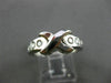 ESTATE WIDE .32CT ROUND DIAMOND 14KT WHITE GOLD X & O DESIGN LOVE RING #17451