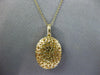 LARGE 4CT DIAMOND & AAA OPAL 14KT YELLOW GOLD OVAL & ROUND HALO FILIGREE PENDANT