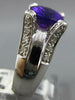 EXTRA LARGE 5.59CT DIAMOND & AAA AMETHYST 14KT WHITE GOLD ROUND & OVAL FUN RING