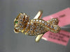ESTATE LARGE .76CT DIAMOND & AAA TSAVSORITE 18KT ROSE GOLD HAPPY PUPPY FUN RING