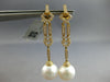 LARGE .69CT DIAMOND & AAA SOUTH SEA PEARL 18KT YELLOW GOLD MULTI SHAPE EARRINGS