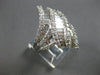 EXTRA LARGE 3.34CT DIAMOND 18KT WHITE GOLD 3D ROUND & BAGUETTE ANNIVERSARY RING