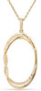 ESTATE 0.16CT DIAMOND 14KT YELLOW GOLD CLASSIC DOUBLE OVAL LOVE KNOT FUN PENDANT