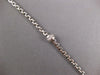 ESTATE LONG .10CT DIAMOND 14KT WHITE GOLD 3D CLASSIC BARREL LOVE BRACELET